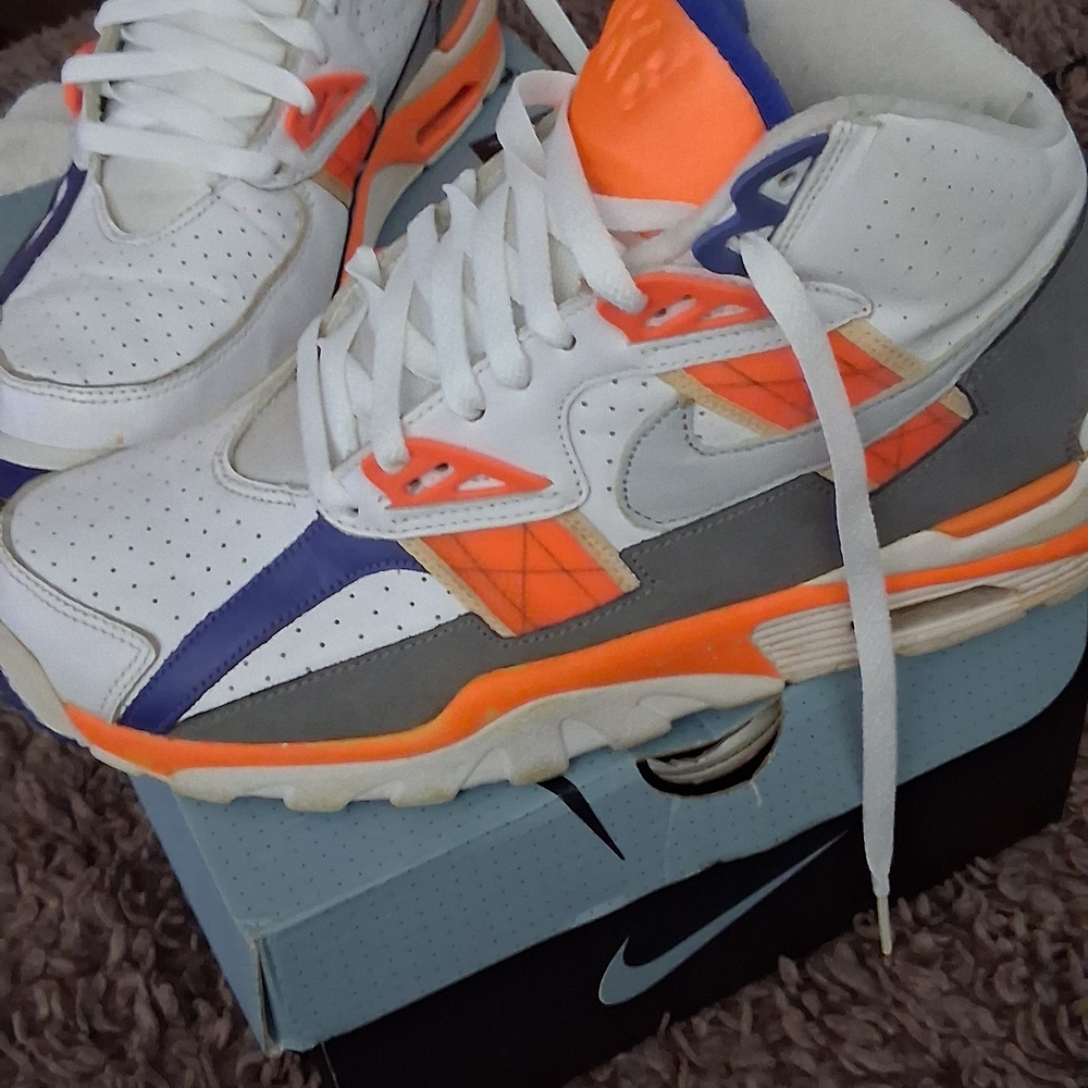 Bo Jackson Nike White and Orange Sneakers
